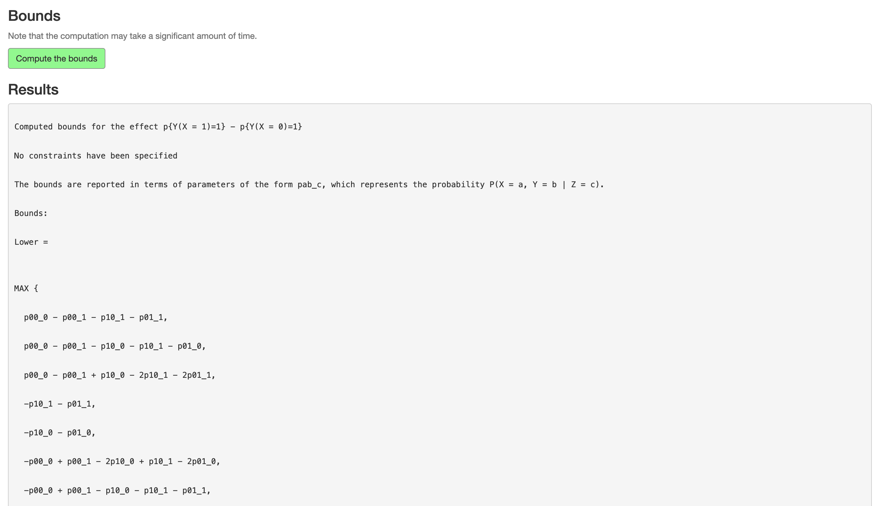 The causal DAG and bounds